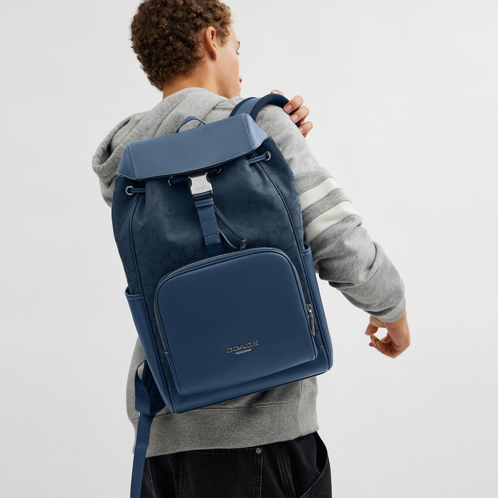 Racer Backpack In Signature Jacquard - Picture 2 of 4